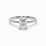 Radiant Cut Lab-Grown Diamond Solitaire Engagement Ring in 14K Gold – Classic Band