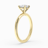Round Lab-Grown Diamond Solitaire Engagement Ring in 14K Gold – Classic Band