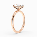 Radiant Cut Lab-Grown Diamond Solitaire Engagement Ring in 14K Gold – Classic Band