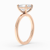 Asscher Cut Lab-Grown Diamond Solitaire Engagement Ring in 14K Gold – Classic Band
