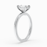 Emerald Cut Lab-Grown Diamond Solitaire Engagement Ring in 14K Gold – Classic Band