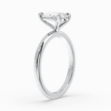 Pear Shape Lab-Grown Diamond Solitaire Engagement Ring in 14K Gold – Classic Band