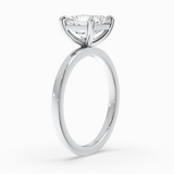 Asscher Cut Lab-Grown Diamond Solitaire Engagement Ring in 14K Gold – Classic Band