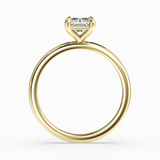 Radiant Cut Lab-Grown Diamond Solitaire Engagement Ring in 14K Gold – Classic Band