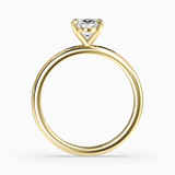 Oval Lab-Grown Diamond Solitaire Engagement Ring in 14K Gold – Classic Band