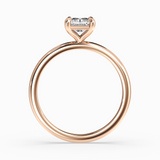 Radiant Cut Lab-Grown Diamond Solitaire Engagement Ring in 14K Gold – Classic Band