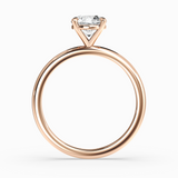 Round Lab-Grown Diamond Solitaire Engagement Ring in 14K Gold – Classic Band