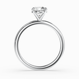 Round Lab-Grown Diamond Solitaire Engagement Ring in 14K Gold – Classic Band
