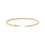 Diamond Pave Claw Beaded Flexible Bangle
