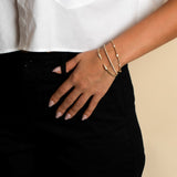 Diamond Pave Claw Beaded Flexible Bangle