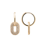 Hoop Earring with C.Z Paperclip