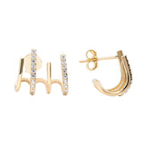 Stylish Claw Earring Cuff with C.Z