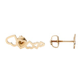 Climber Heart Stud with Screwback