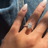 Oval Cut Cathedral Ring