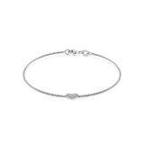 14K Gold Small Heart Pavé Diamond Bracelet