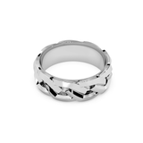 Cuban Facete Mens Ring