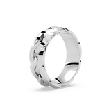 Cuban Facete Mens Ring