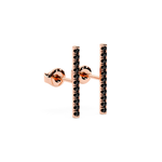 Black Diamond Bar Earrings