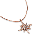 Elegant Snowflake Necklace 16" Chain for Women