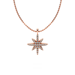 Elegant Snowflake Necklace 16" Chain for Women